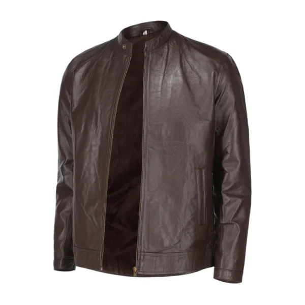 Brown Mens Sheep Leather Jacket