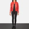 Tomachi Red Leather Jacket