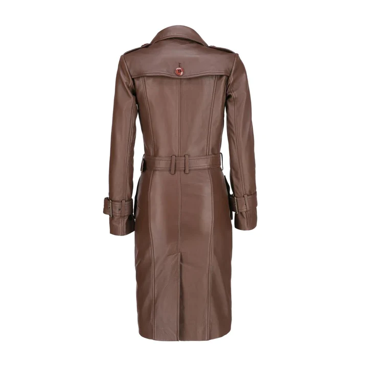 Womens Long Blazer Coat Leather Jacket, Long Coat,