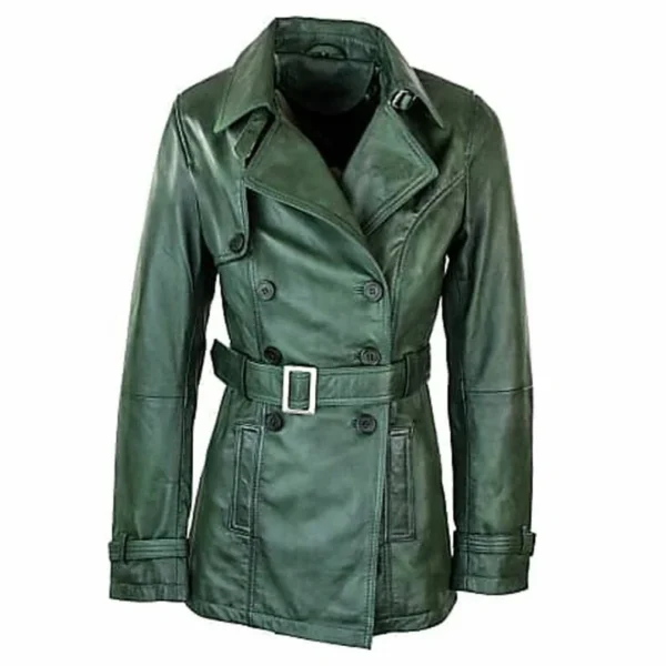 Womens Green Leather Jacket