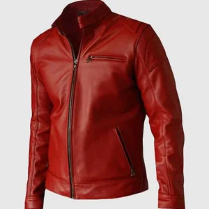 Mens Elegant Racing Leather Jacket, Biker Jacket