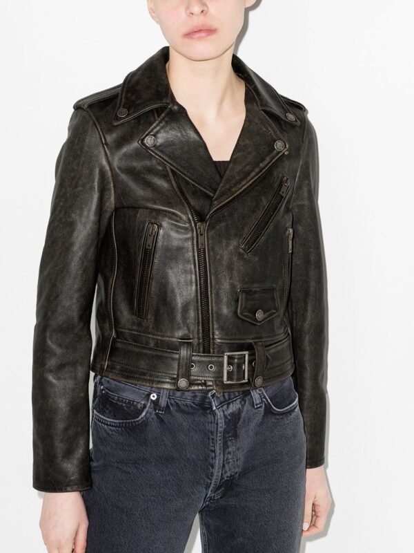 Goose distressed leather Jacket