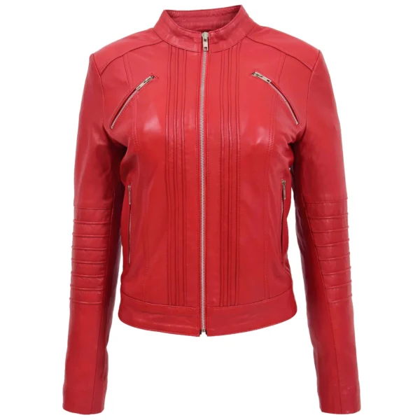 Alice Red Biker Jacket