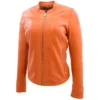 Tayla Orange Leather Jacket