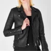 Kay Black Leather Jacket