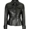 Gladys Peplum Leather Jacket