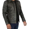 Waxed Mens Leather Jacket