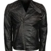 Emboss leather Jacket