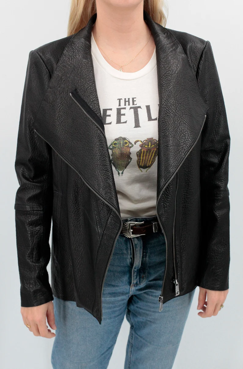 Jules Black leather Jacket