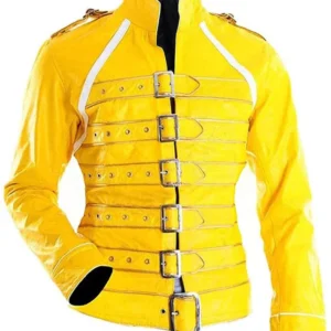 Alexa Yellow Biker Jacket