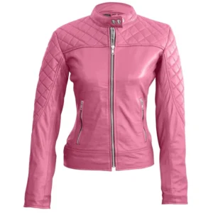 Julia Pink Leather jacket