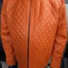 Orange Leather Jacket