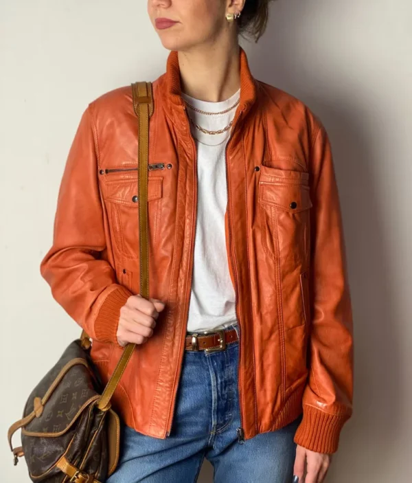 Burnt Orange Leather jacket
