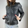 Jackie Black Leather Jacket