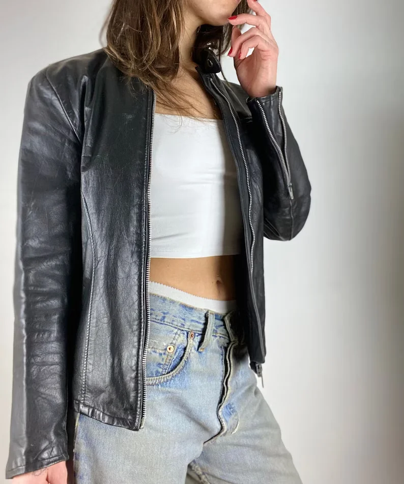 Jackie Black Leather Jacket