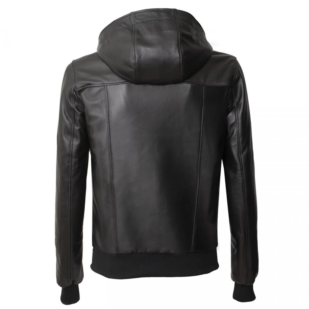leather Hoody Jacket